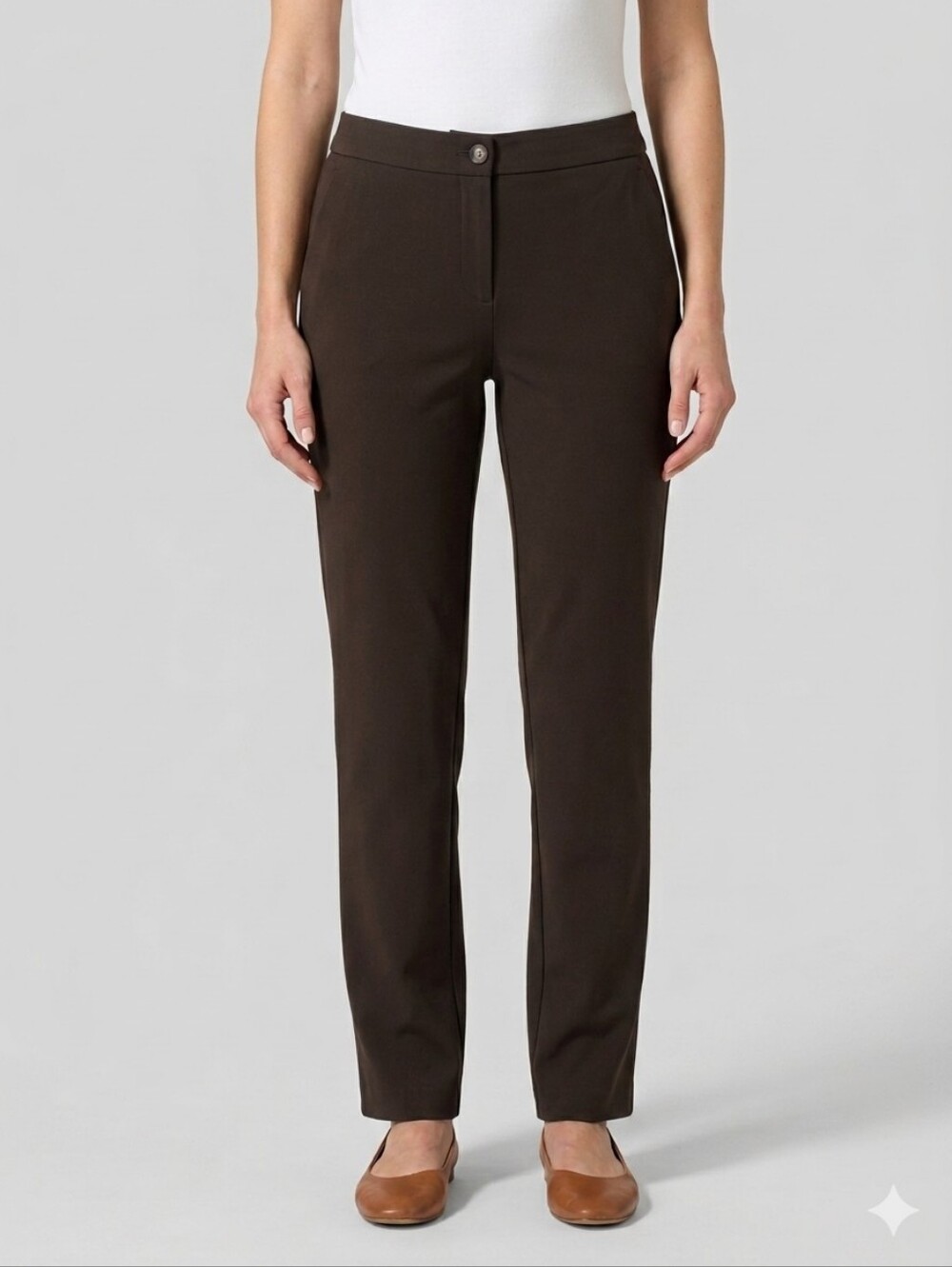 Lauren Ralph Lauren Edita Brown Wool Blend Trousers Dress Pants Size 8 Minimalis